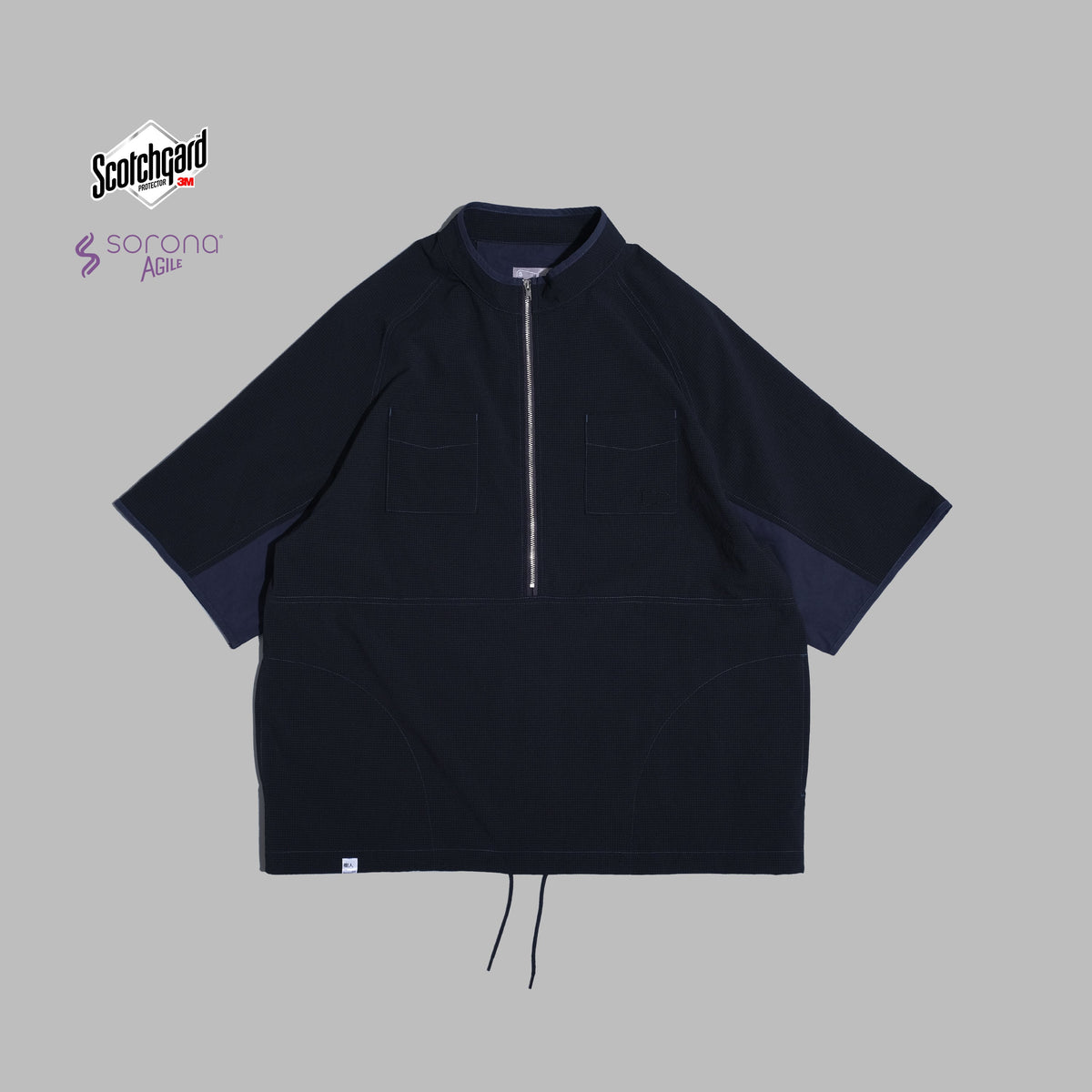 Pullover Halfzip / Sorona® Agile - Navy-0