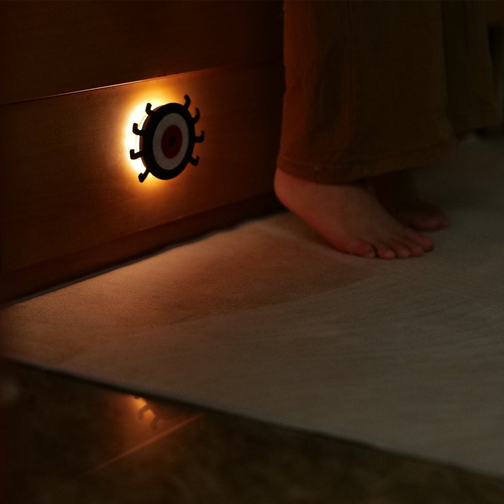 Halloween motion sensor night light with soft wool fabric surface and magnetic mounting base — view 3