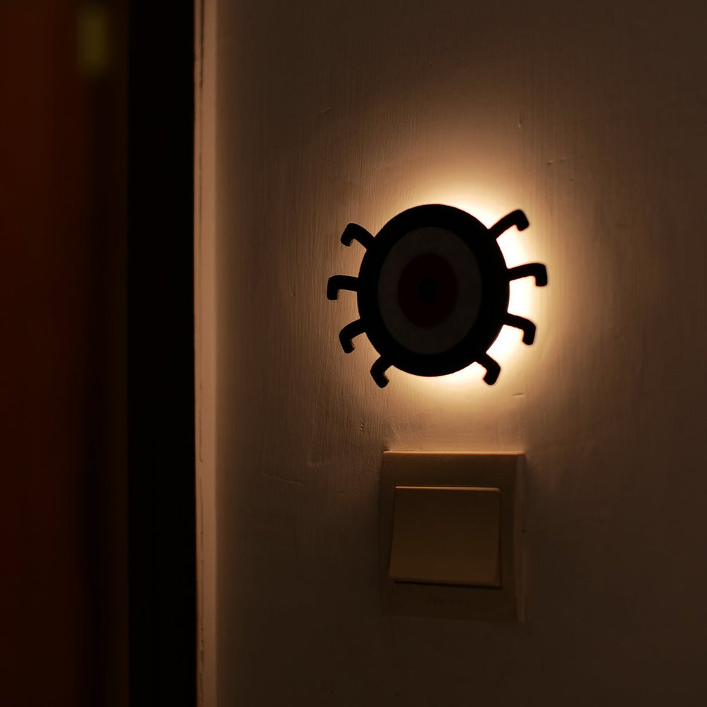 Halloween motion sensor night light with soft wool fabric surface and magnetic mounting base — view 5