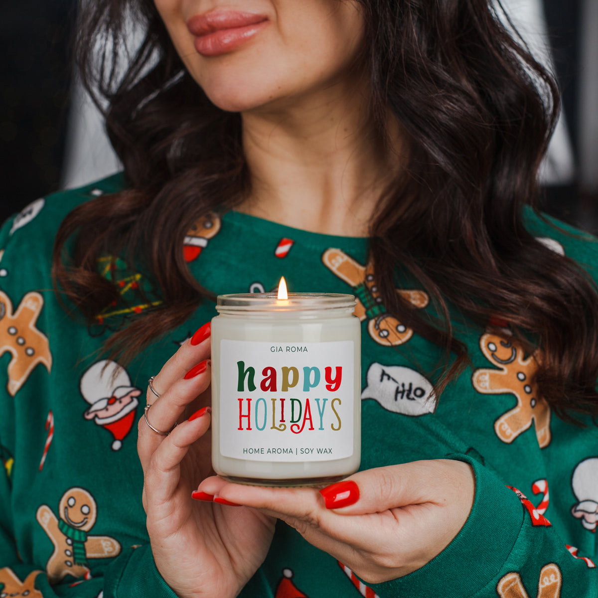 Happy Holiday Candle-3