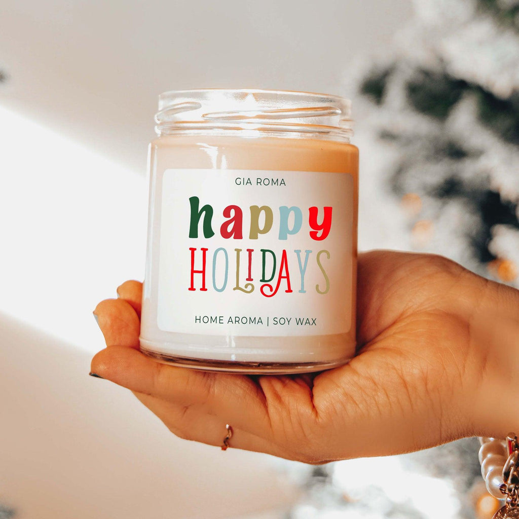 Happy Holiday Candle-1