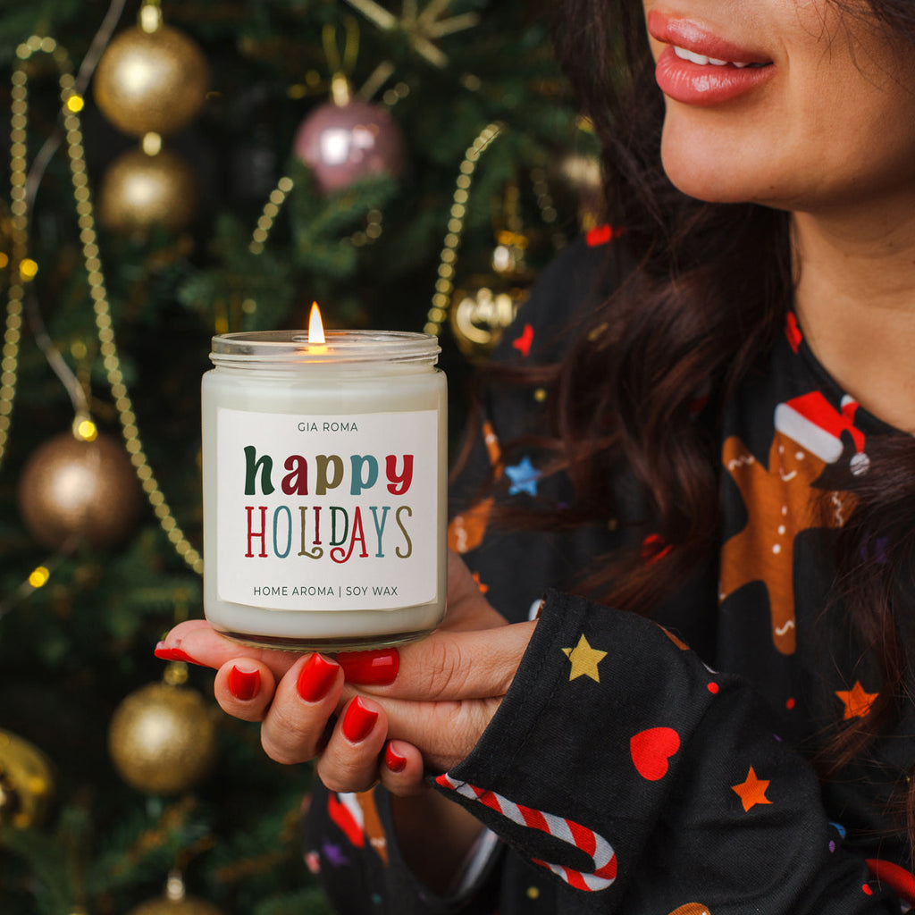 Happy Holiday Candle-2