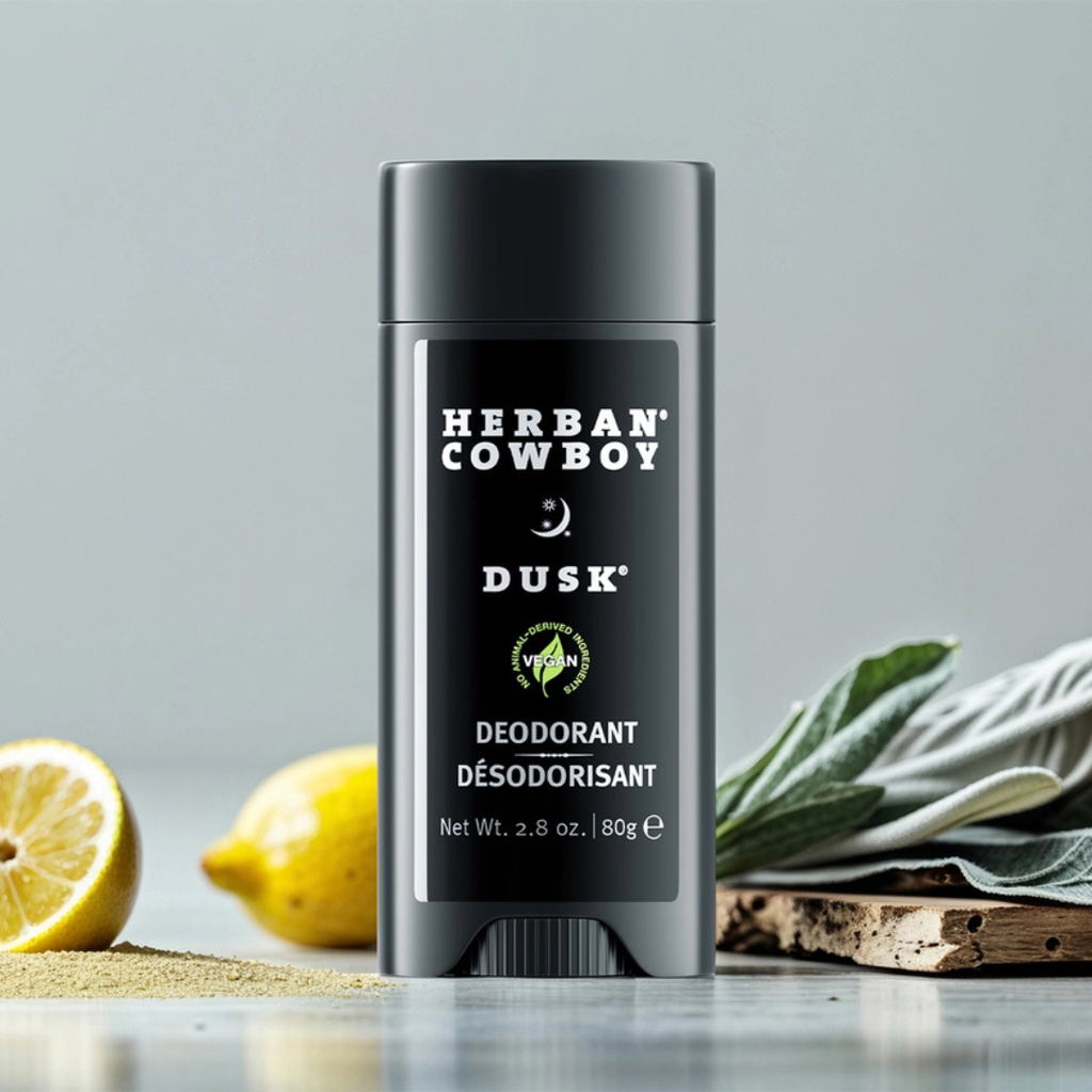 Dusk stick deodorant for men in solid form featuring a clean plant-powered aluminum-free formula — view 3