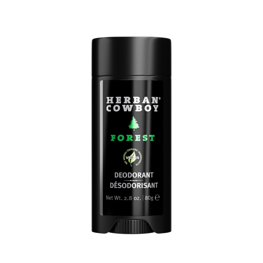 Forest Stick Deodorant by Herban Cowboy, aluminum free natural mens deodorant with woodsy cedarwood scent