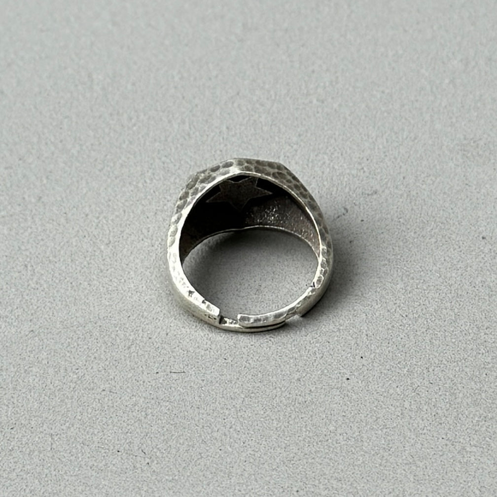 Signet Star Silver Ring-1