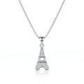 Eiffel Tower Necklace in 925 Sterling Silver with AAA Zirconia by LAURRÈ