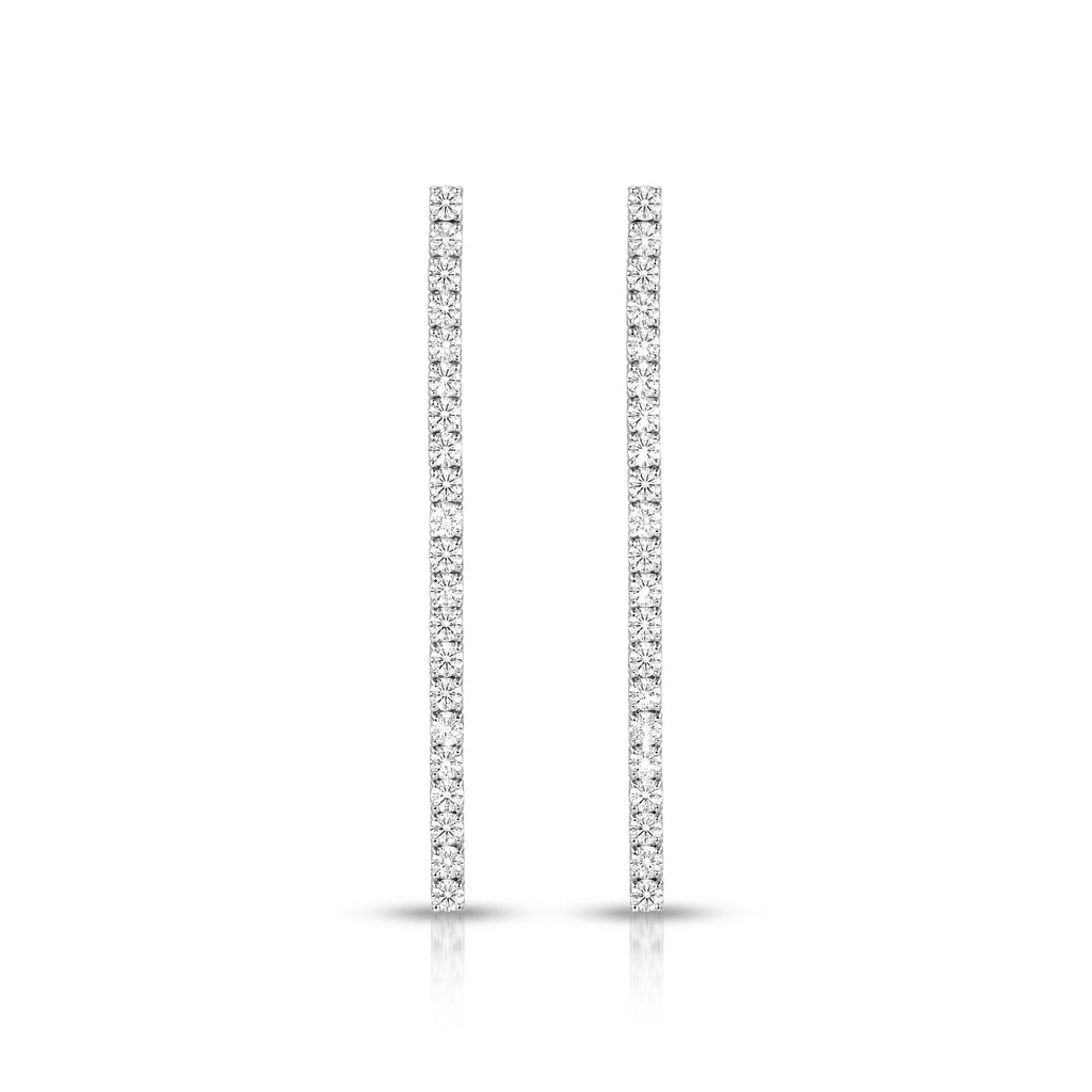 LUCIENNE Tennis Drop Earrings in 925 Sterling Silver with AAAA Zirconia Stones
