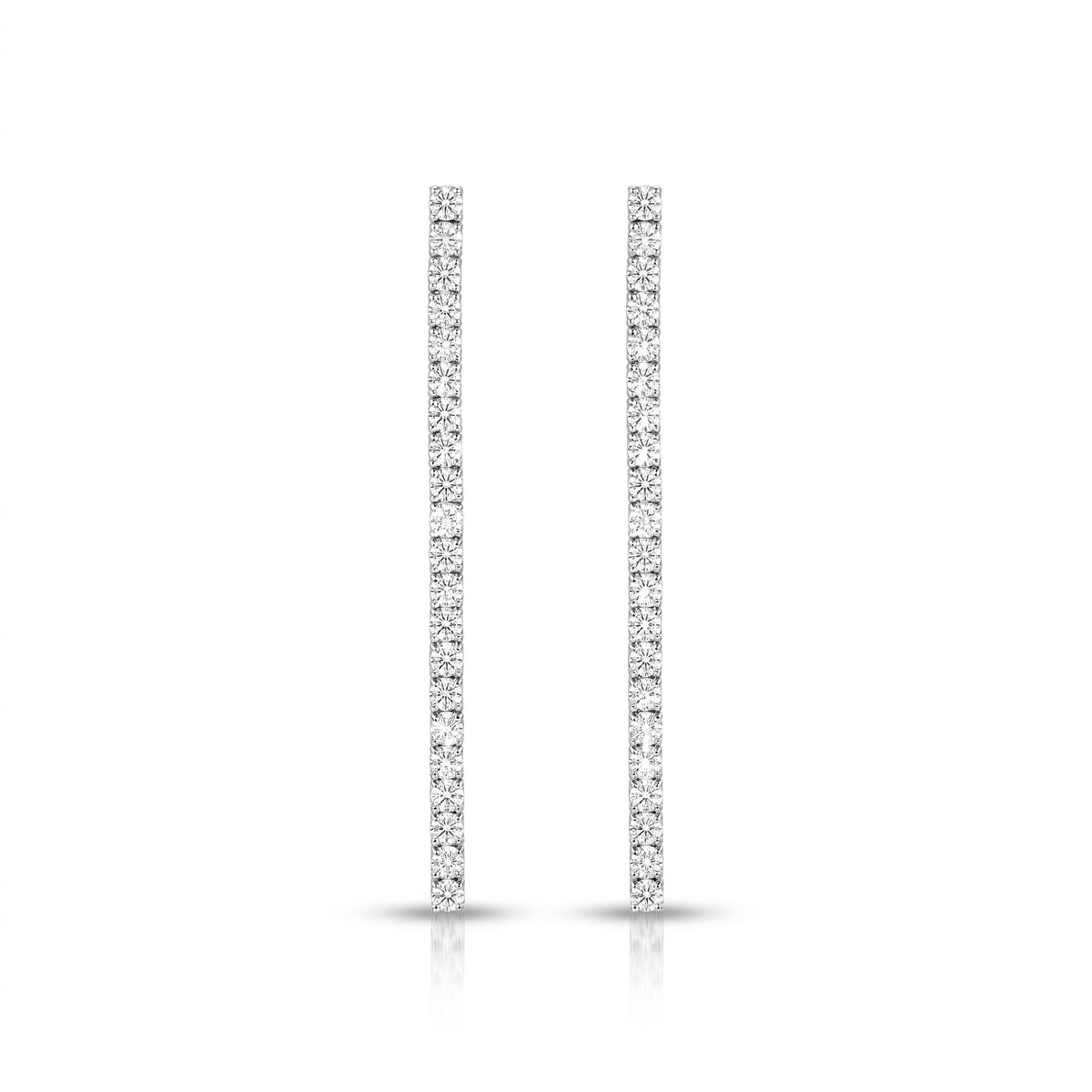 LUCIENNE Tennis Drop Earrings in 925 Sterling Silver with AAAA Zirconia Stones