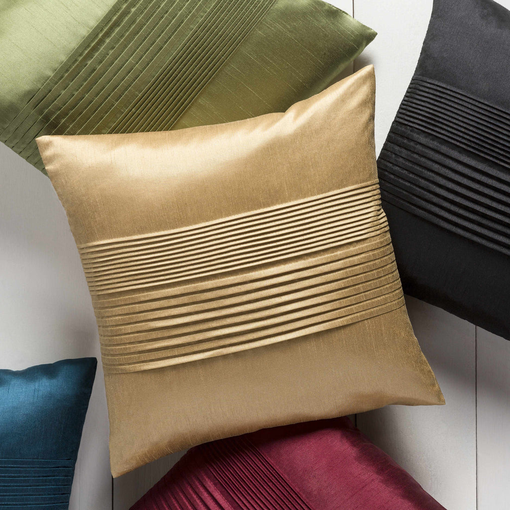Hiltons deep teal square throw pillow in solid woven polyester for living room decor