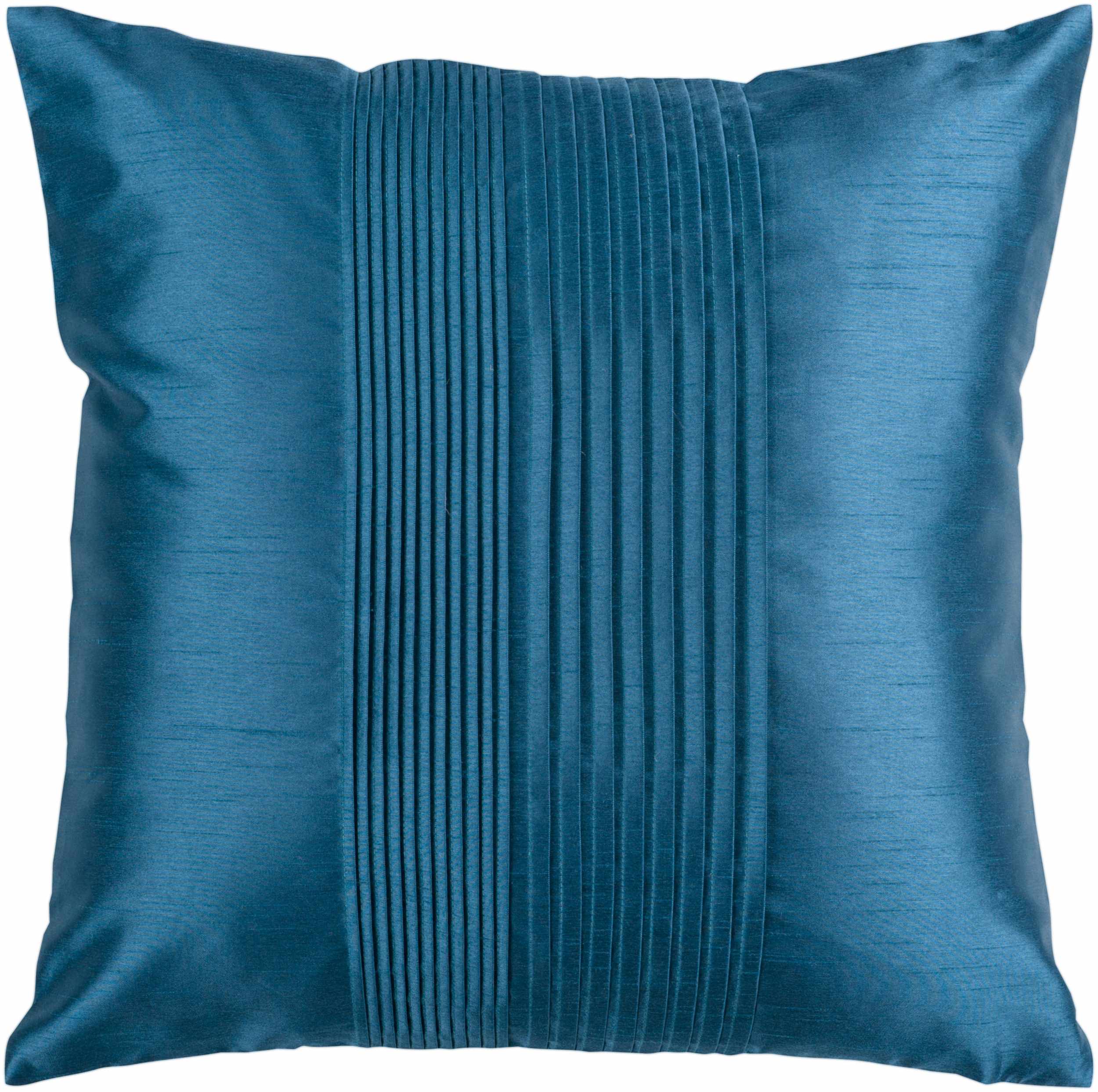 Hiltons deep teal square throw pillow in solid woven polyester for living room decor — view 2