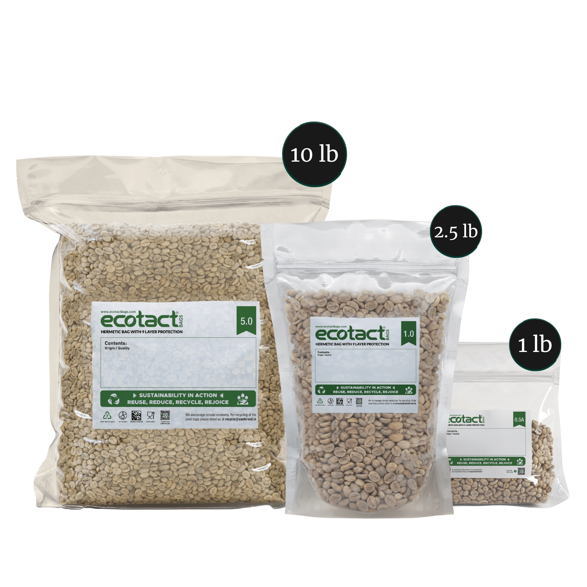 Brazil Limeira green coffee beans, unroasted 100% Arabica specialty coffee for home roasting. — view 3