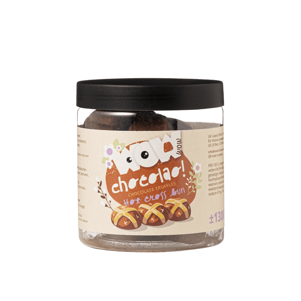 Hot Cross Bun - Chocolate Truffles - Easter - Gifting Jar 130g-1