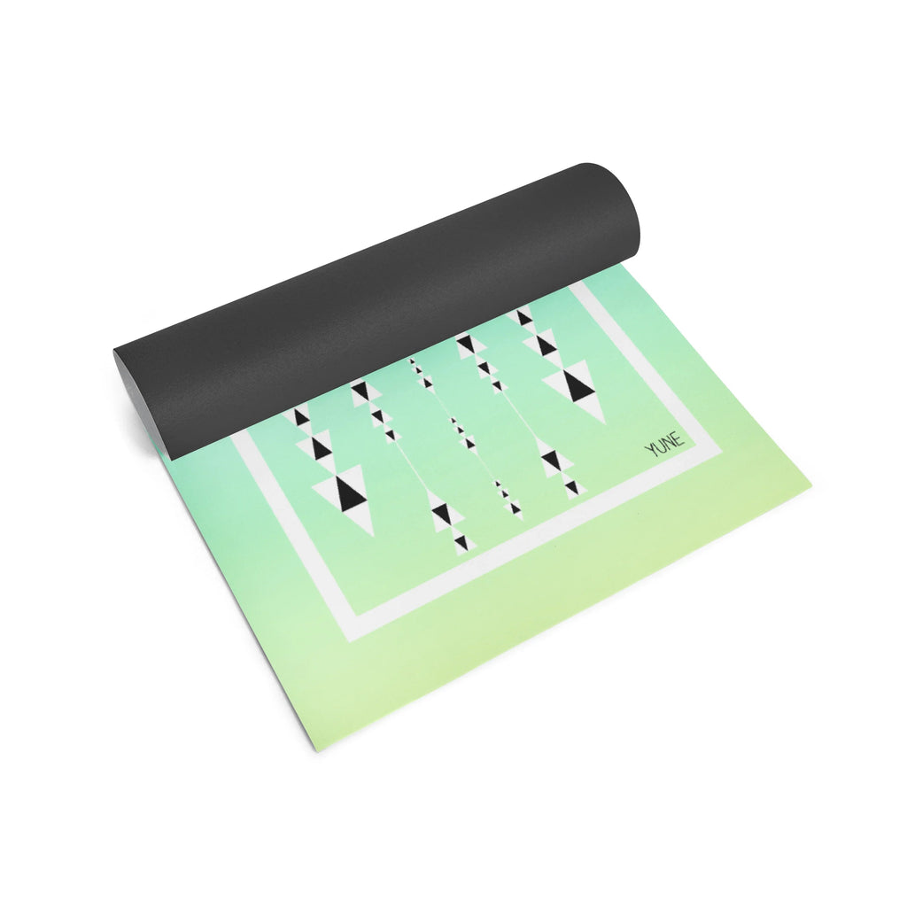 Cordelia rainbow yoga mat unrolled showcasing vibrant colors and 6mm thick non-slip textured surface — view 3
