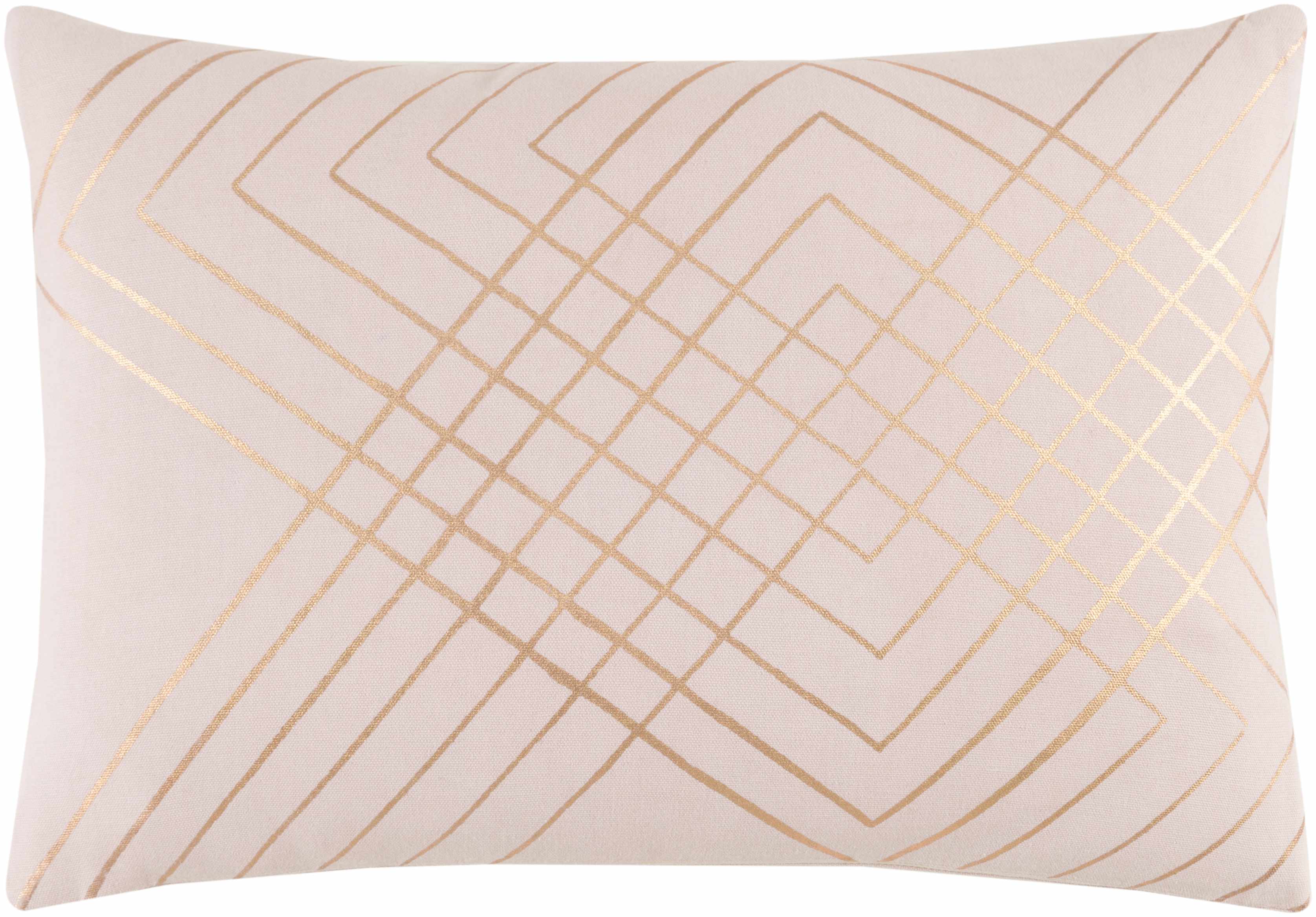 Harrold woven 100 percent cotton contemporary throw pillow cover in dusty pink and orange — view 4