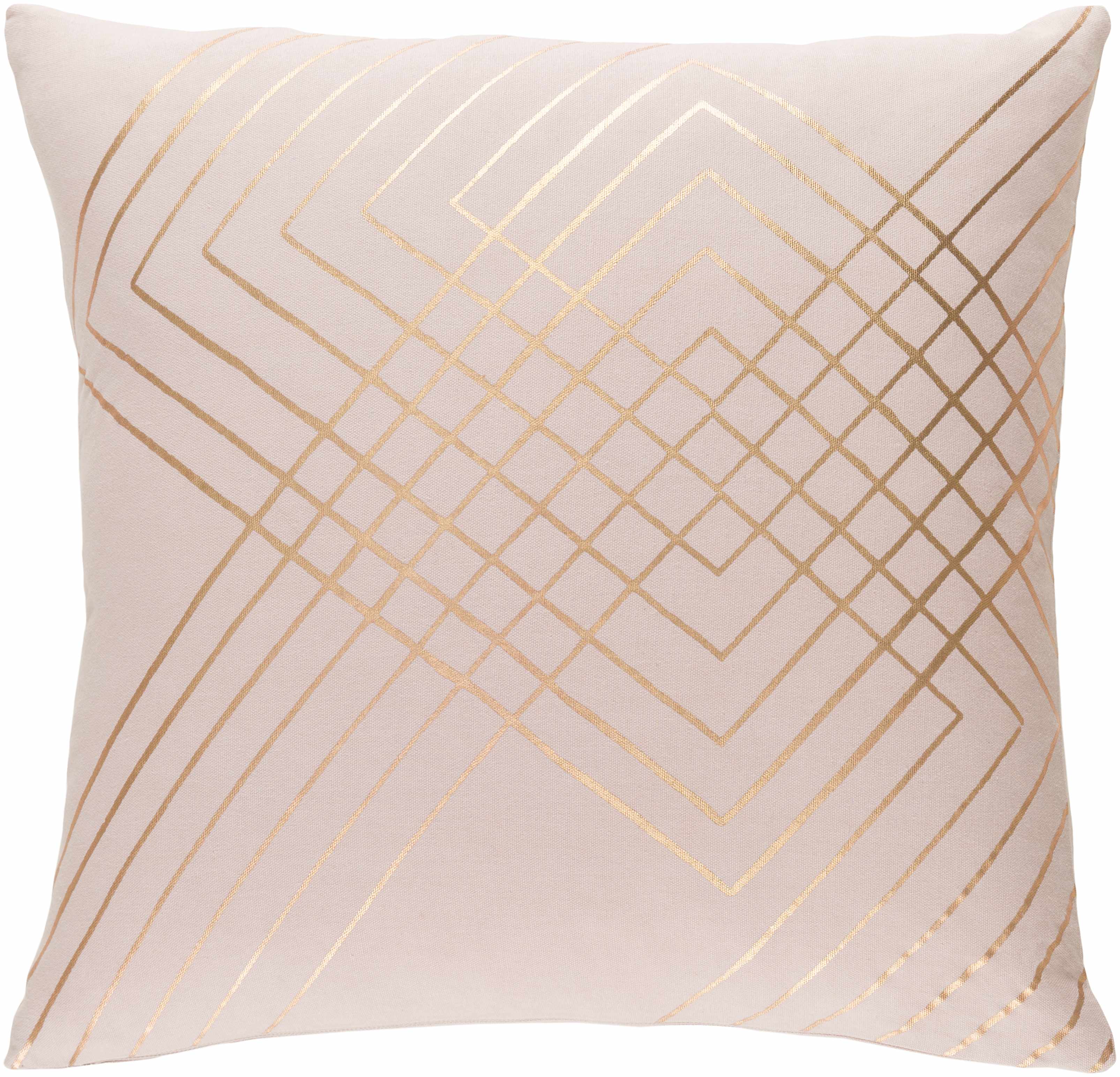 Harrold woven 100 percent cotton contemporary throw pillow cover in dusty pink and orange — view 3