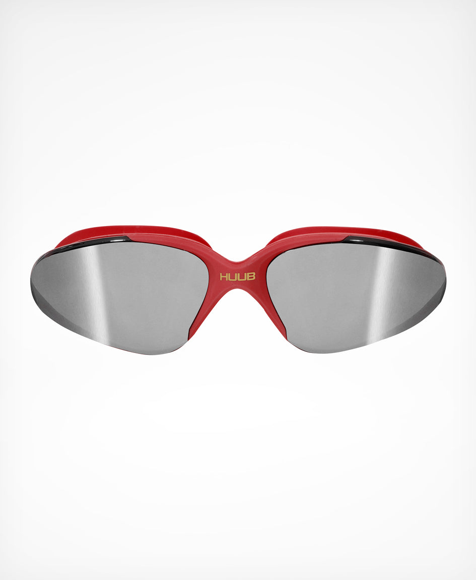HUUB Vision Swim Goggle with wide mirrored lens and soft silicone strap for open water swimming