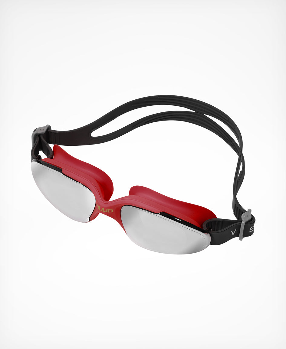 HUUB Vision Swim Goggle with wide mirrored lens and soft silicone strap for open water swimming — view 3