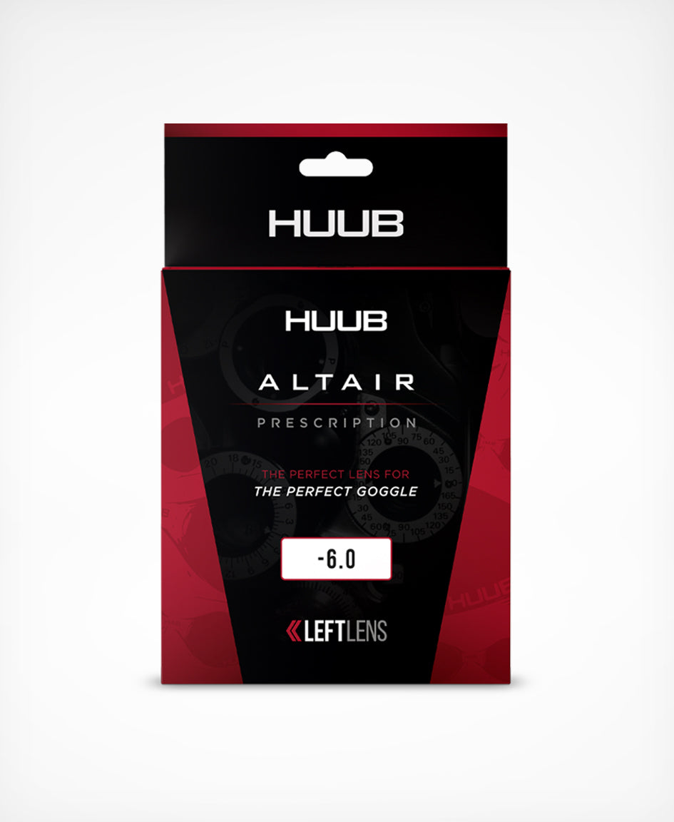HUUB Altair smoke tinted myopic prescription replacement swim goggle lens made of durable polycarbonate