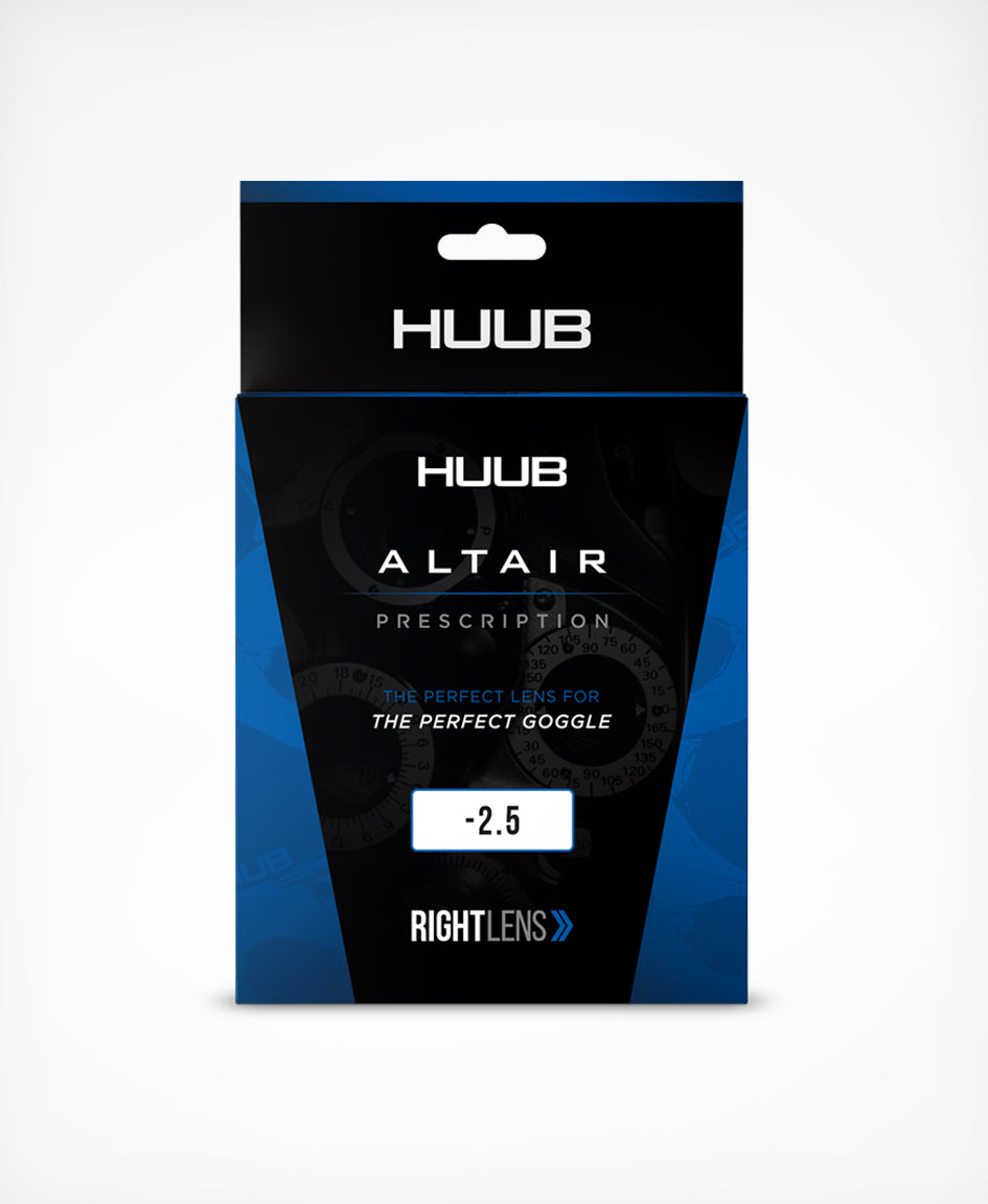 HUUB Altair smoke tinted myopic prescription replacement swim goggle lens made of durable polycarbonate — view 2