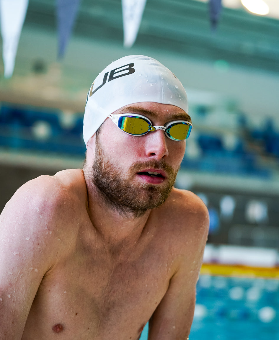 HUUB Brownlee mirror lens swim goggles with silicone strap and adjustable nose bridge for racing — view 5
