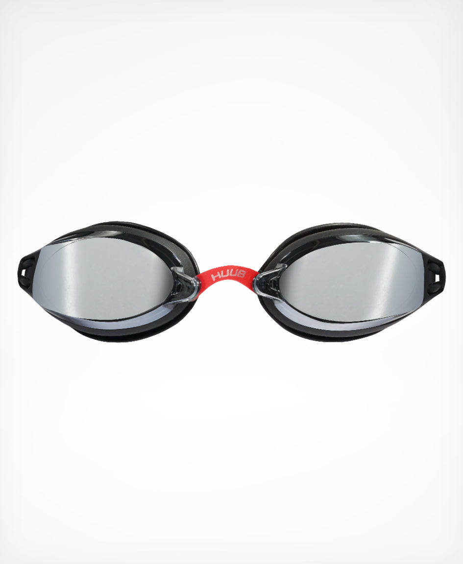 HUUB Brownlee mirror lens swim goggles with silicone strap and adjustable nose bridge for racing — view 2