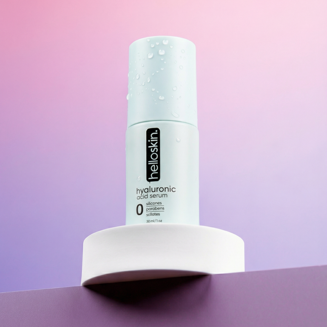 Hyaluronic acid facial serum bottle with jojoba oil for deep skin hydration and glowing complexion. — view 2