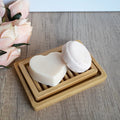 Solid round hydrating shampoo and conditioner bars for eco friendly zero waste hair care