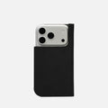 Premium full-grain leather iPhone 17 MagSafe folio case wallet open showing card slots and suede interior