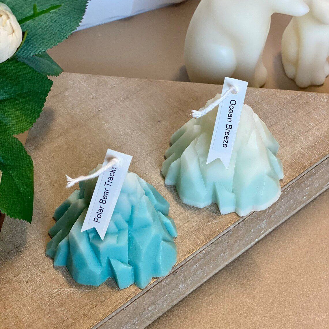 Iceberg Sculpture Candle | Blue Ice & Clear Ice-3