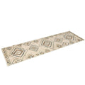 Washable hallway runner rug featuring a distressed pattern, soft velvet surface, and anti-slip TPR backing