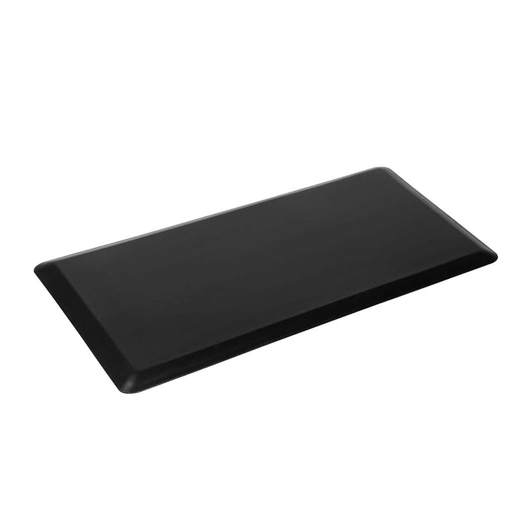 Black Marlow anti fatigue standing desk mat made of comfort foam for home office posture support — view 2
