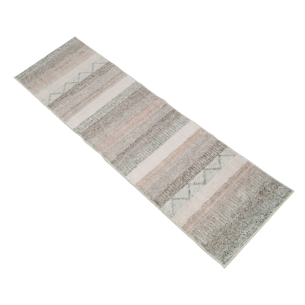Marlow hallway runner floor rug with a distressed pattern and anti-slip TPR backing 180x60cm