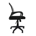 Two grey ergonomic mesh office chairs with adjustable height and swivel base for modern home workspaces