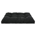 Dark grey tufted XXL calming pet cushion with plush cotton filling for dogs and cats