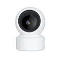 NNEIDS wireless indoor home security camera in white with 360 degree pan and tilt lens