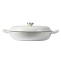 TOQUE 3.5L Enamel Dutch Oven Pan in White Colour