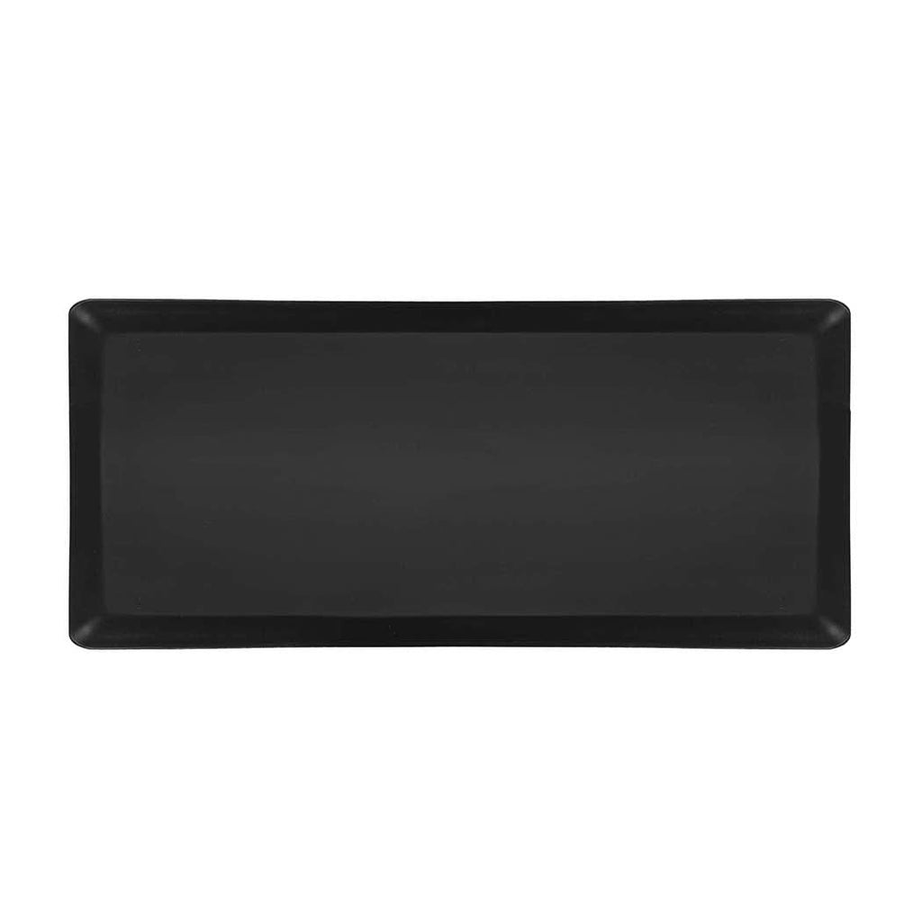 Black Marlow anti fatigue standing desk mat made of comfort foam for home office posture support
