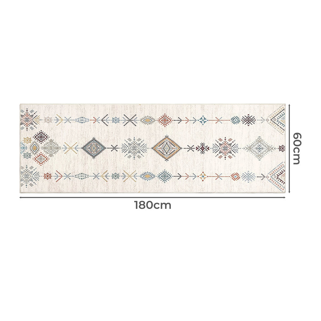 Marlow 180x60cm hallway runner rug with distressed pattern and breathable velvet surface — view 2