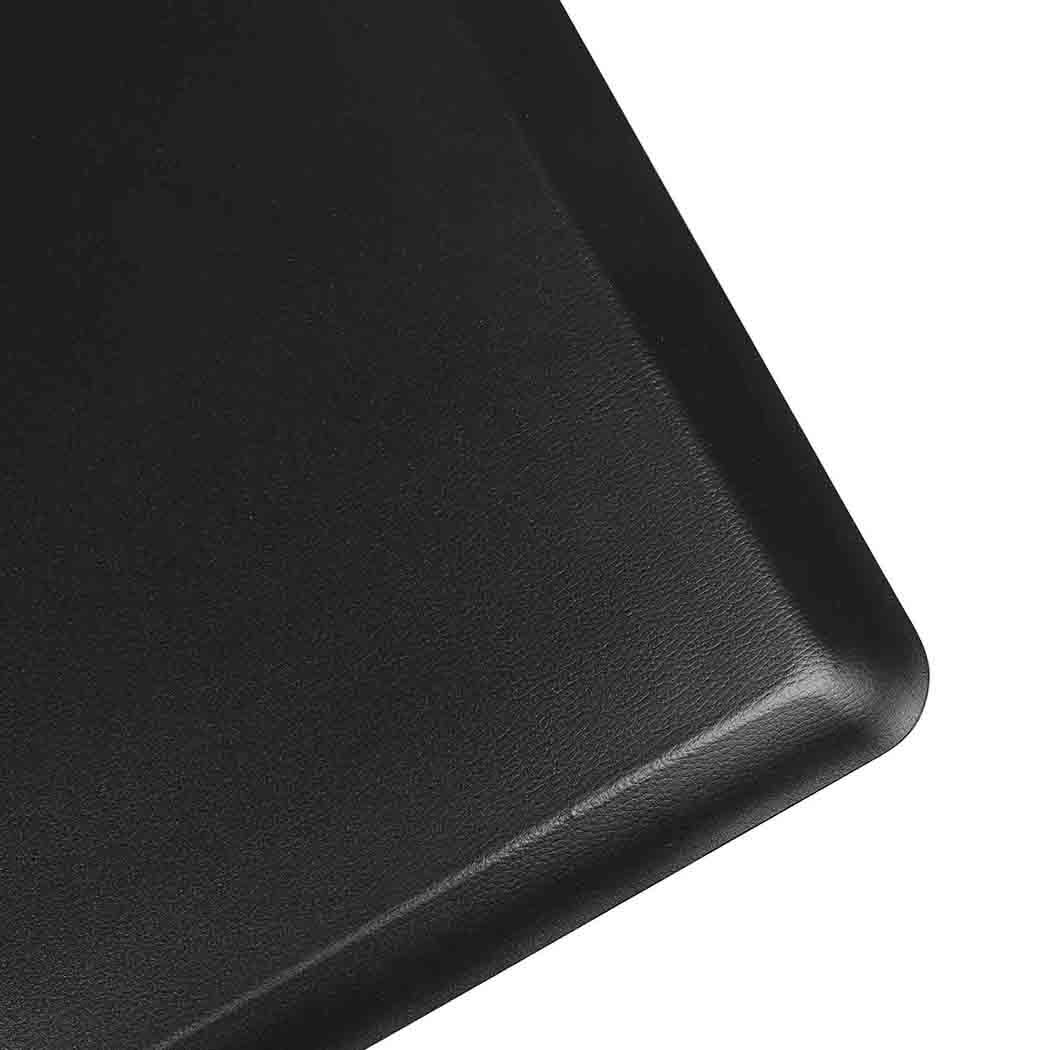Black Marlow anti fatigue standing desk mat made of comfort foam for home office posture support — view 4