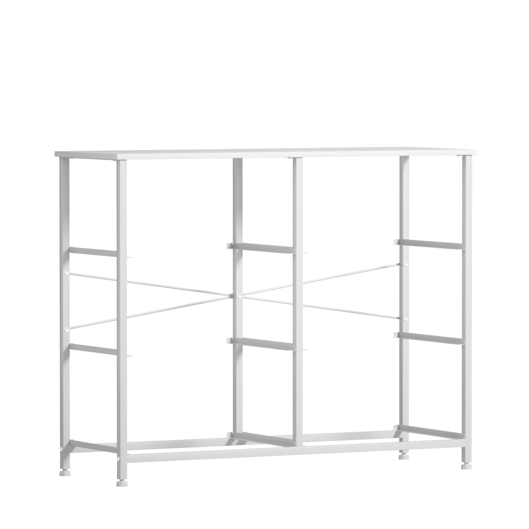 Levede 6 chest of drawers white storage cabinet with steel frame and six fabric drawers — view 3
