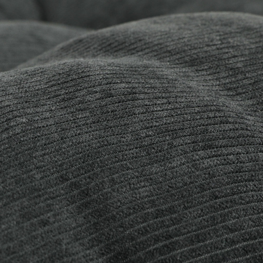 Dark grey tufted XXL calming pet cushion with plush cotton filling for dogs and cats — view 3