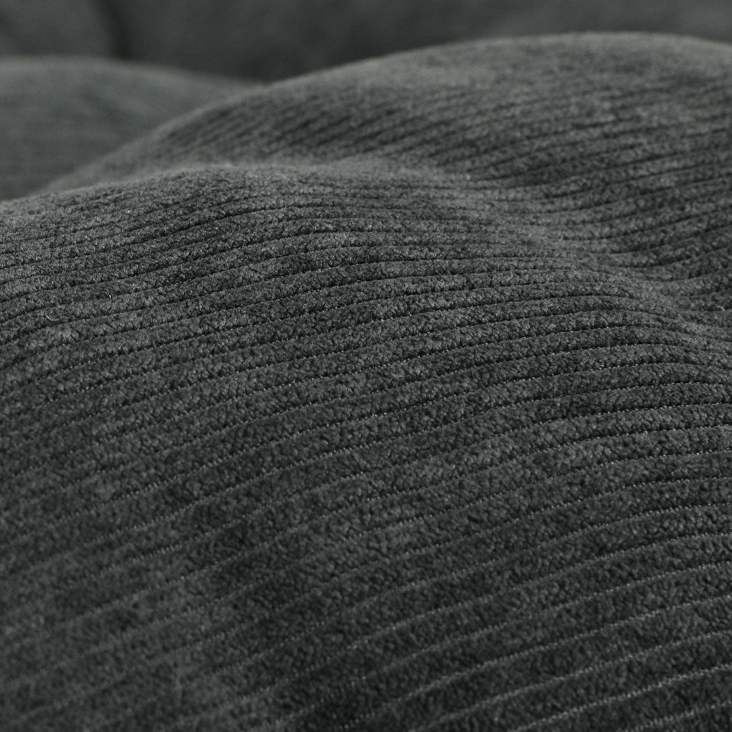 Dark grey tufted XXL calming pet cushion with plush cotton filling for dogs and cats — view 3