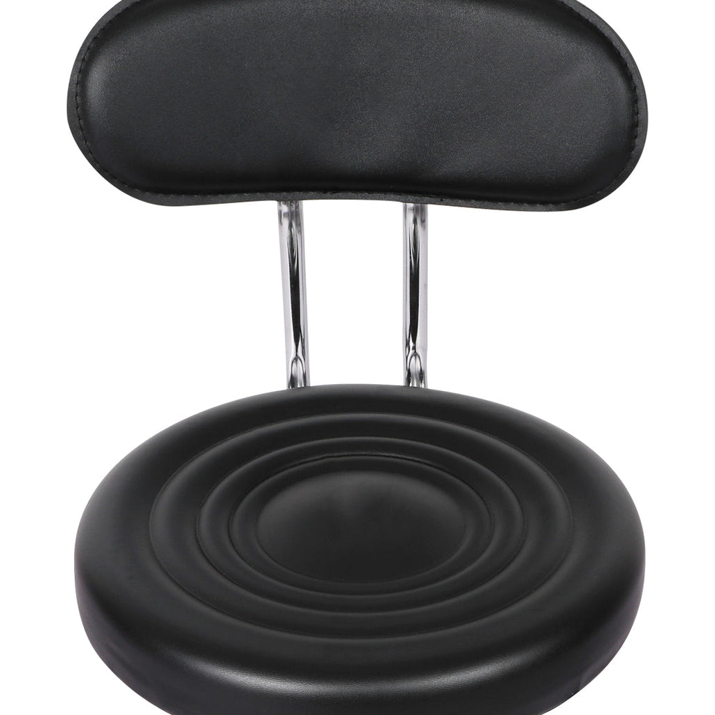 Set of two black Levede swivel bar stools with rolling casters and adjustable gas-lift seating — view 4