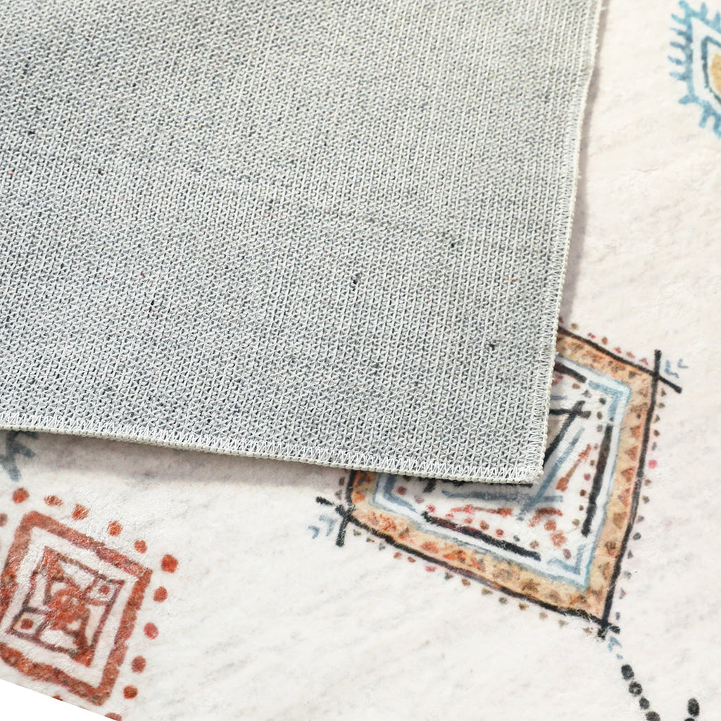 Marlow 180x60cm hallway runner rug with distressed pattern and breathable velvet surface — view 4