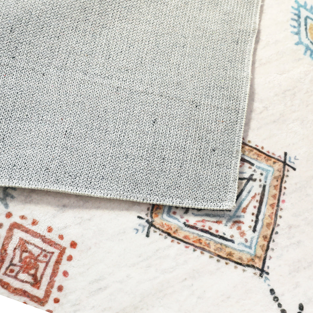 Marlow 180x60cm hallway runner rug with distressed pattern and breathable velvet surface — view 4