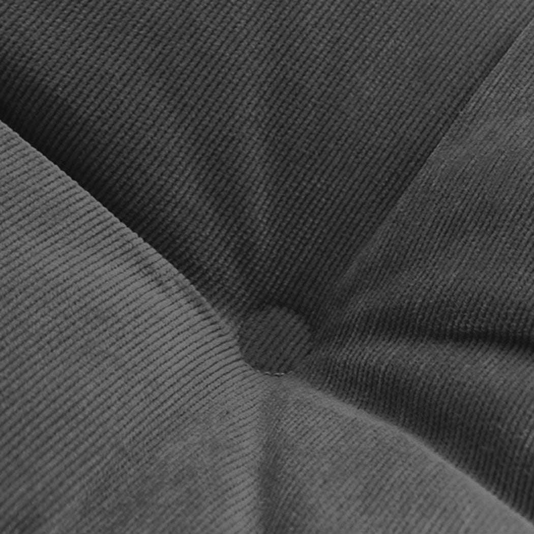 Dark grey tufted XXL calming pet cushion with plush cotton filling for dogs and cats — view 4