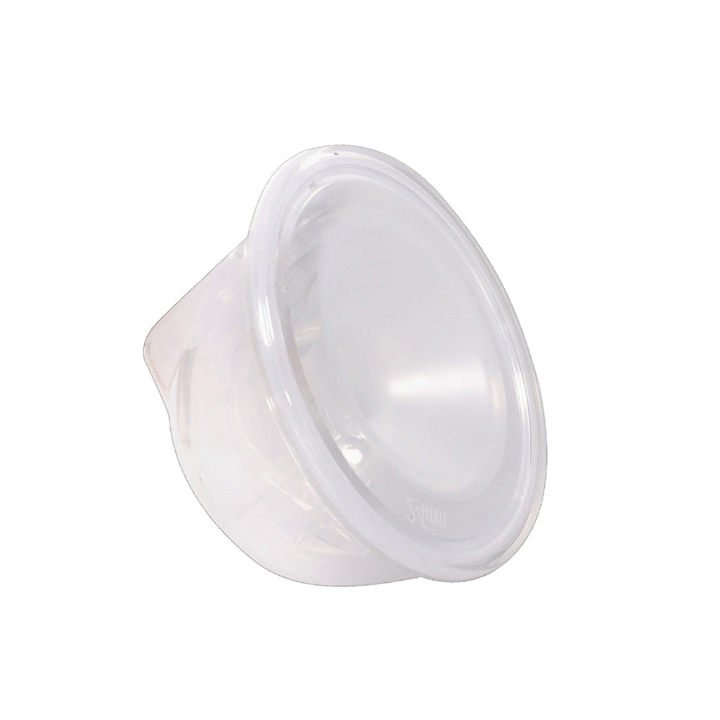 Clear and white portable wearable electric breast pump with food grade silicone breast shield — view 4