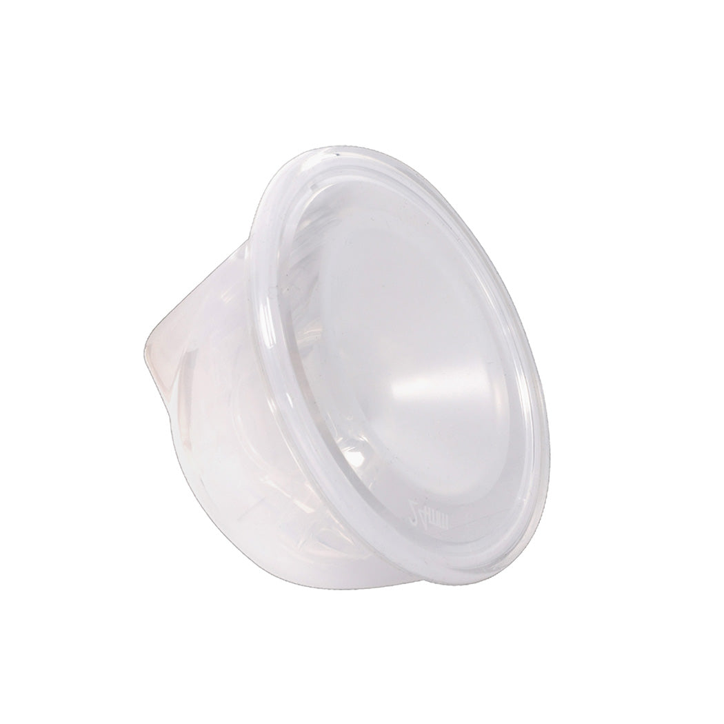 Clear and white portable wearable electric breast pump with food grade silicone breast shield — view 4