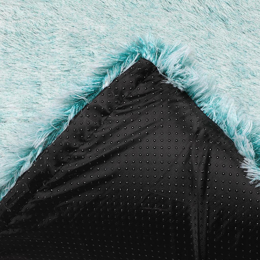 Extra large green PaWz orthopedic memory foam calming dog bed mat with plush surface — view 4