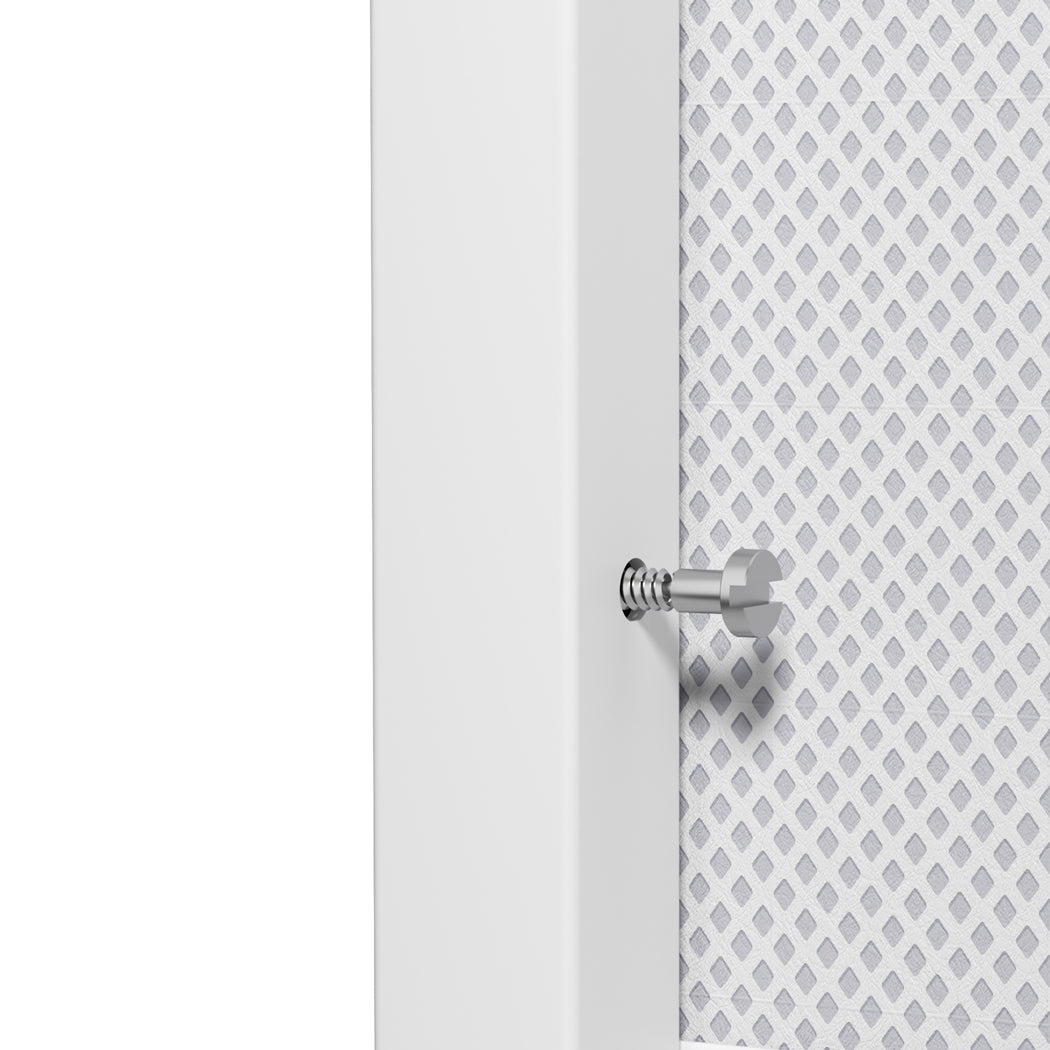 Levede 6 chest of drawers white storage cabinet with steel frame and six fabric drawers — view 4